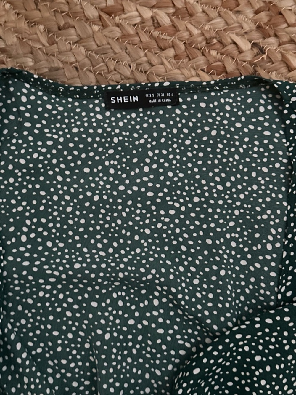 GREEN POLKA DOT RUFFLE ROMPER - Picture 2 of 5